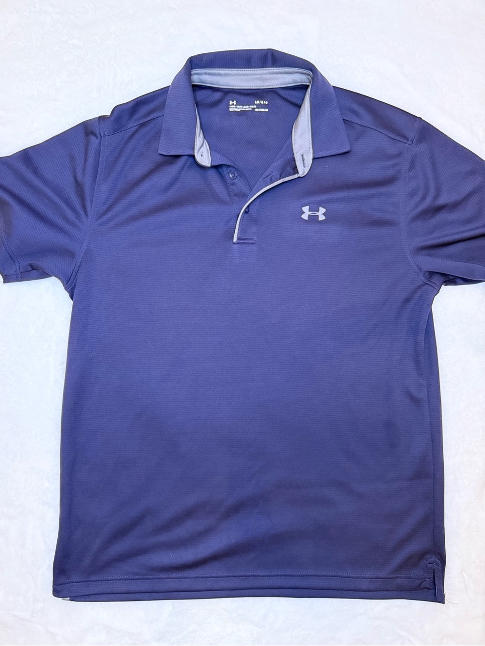 Under Armour Men's Navy Polo with Light Gray Trim